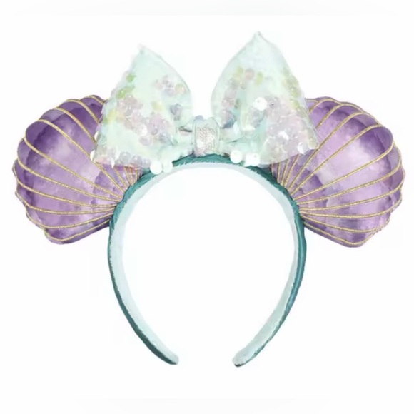 Disney Accessories - Disney Little Mermaid Purple and Mint Seashell Headband